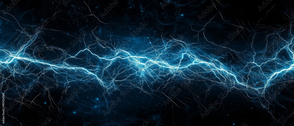 overlay of electric spark dots, on black background, Generative AI overlay of electric spark dots, on black background, Generative AI