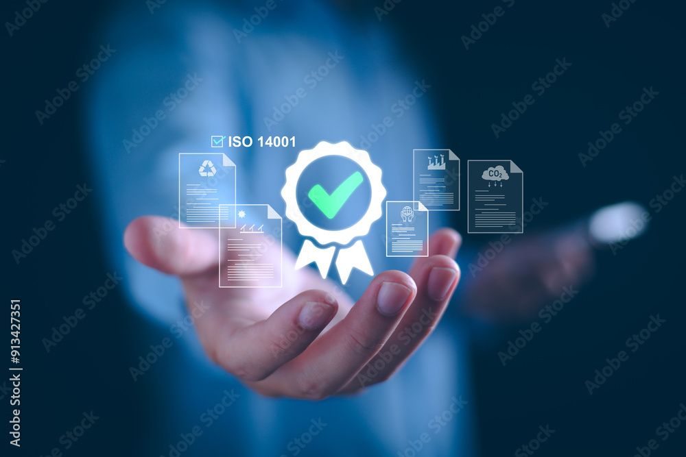 ISO 14001 concept. ISO standards quality control 14001 certified for environmental management systems, EMS. Identify, control and reduce the environmental impact of activities. Modern ISO 14001 banner ISO 14001 concept. ISO standards quality control 14001 certified for environmental management systems, EMS. Identify, control and reduce the environmental impact of activities. Modern ISO 14001 banner
