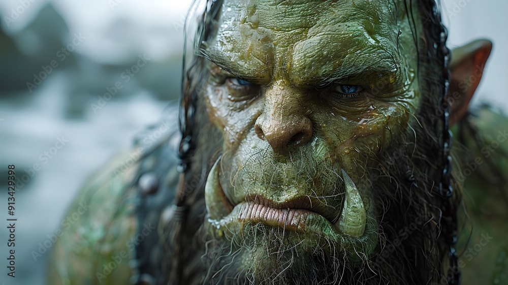Savage Orc Warriors in Fierce Battle Poses Savage Orc Warriors in Fierce Battle Poses