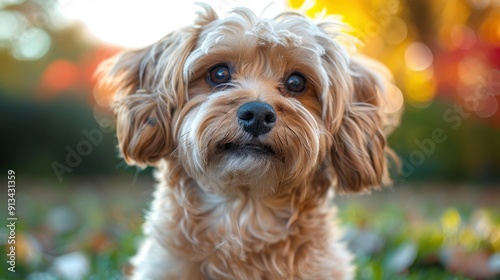 Portrait of a dog looking at the camera. Portrait of a cute doggie