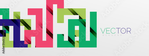 Color bend lines with shadow texture effect. Vector Illustration For Wallpaper, Banner, Background, Card, Book Illustration, landing page