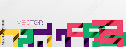 Color bend lines with shadow texture effect. Vector Illustration For Wallpaper, Banner, Background, Card, Book Illustration, landing page