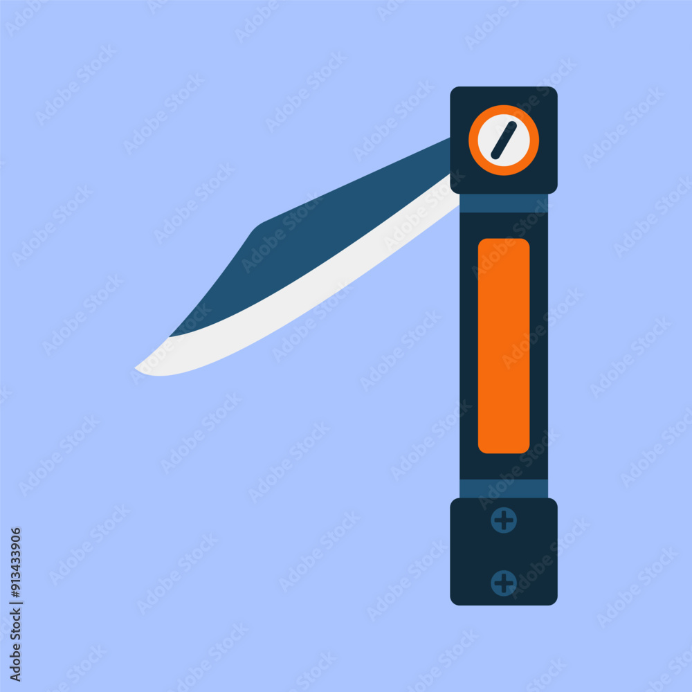 Obraz premium Folding Knife Illustration