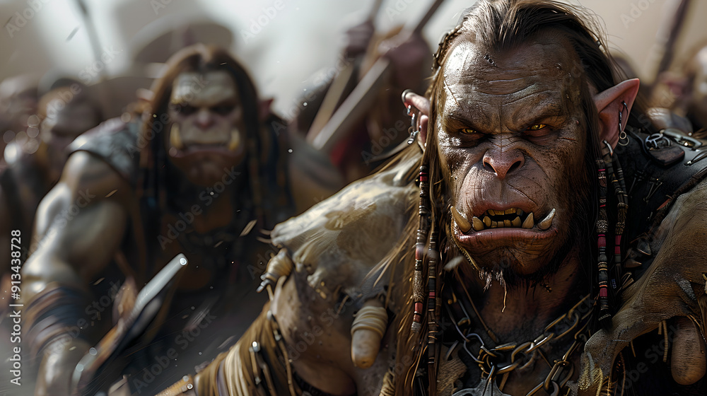 Orc Warrior in the Sunlit Forest Orc Warrior in the Sunlit Forest