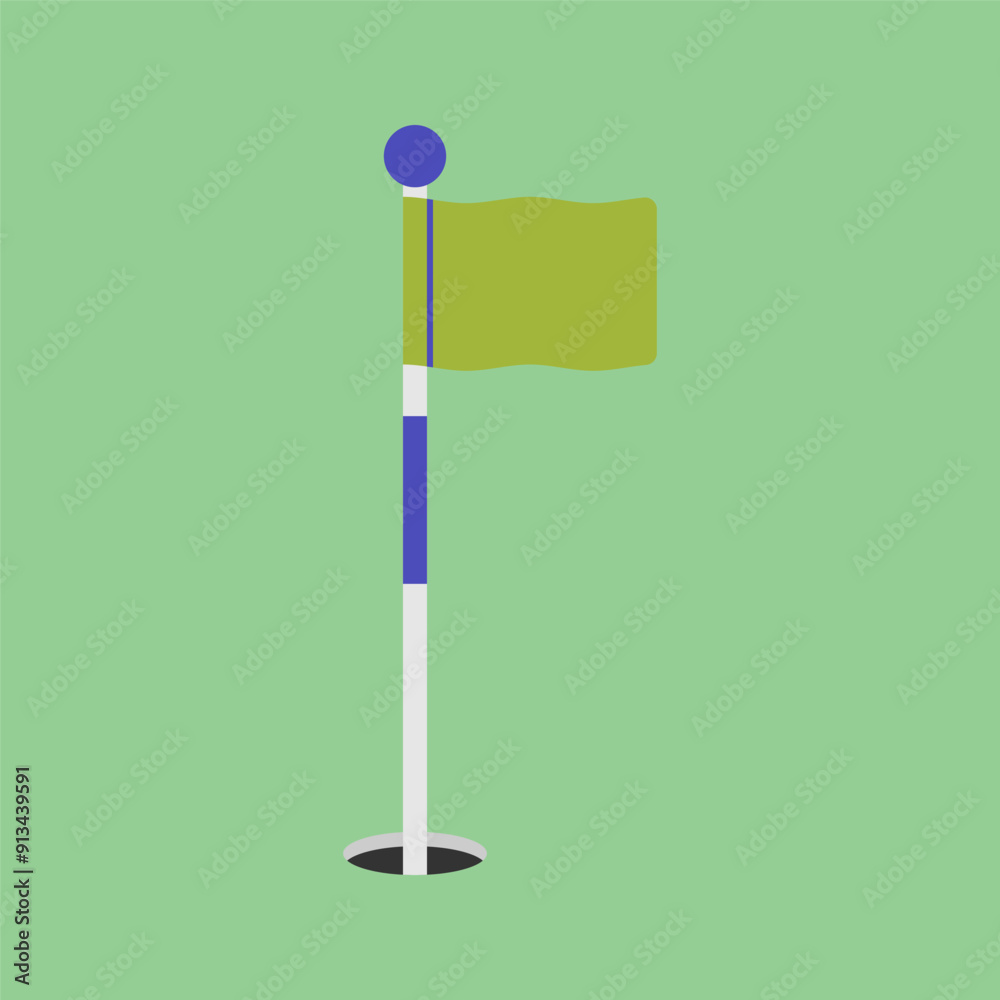 Golf Flag Illustration