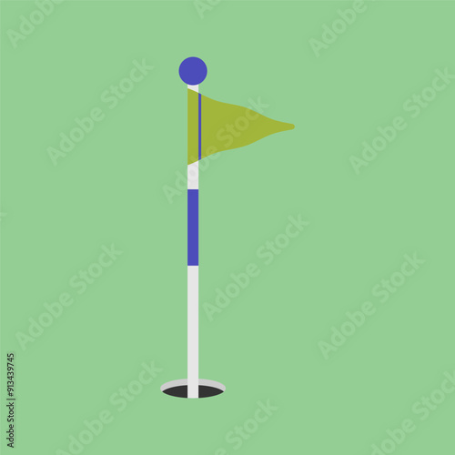 Golf Flag Illustration