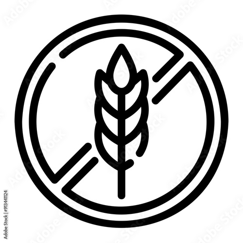 gluten free Line Icon