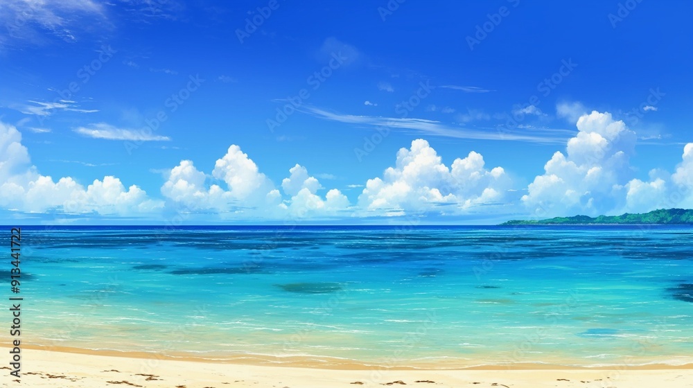 Fototapeta premium 透き通った青い海の風景5