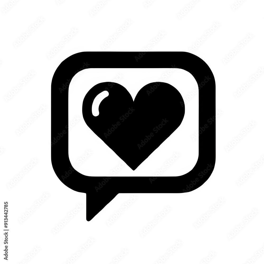 I Love You with speech bubble Pictogram. Generative ai I Love You with speech bubble Pictogram. Generative ai