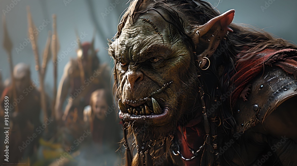 Orc Warrior Staring Down the Enemy Orc Warrior Staring Down the Enemy