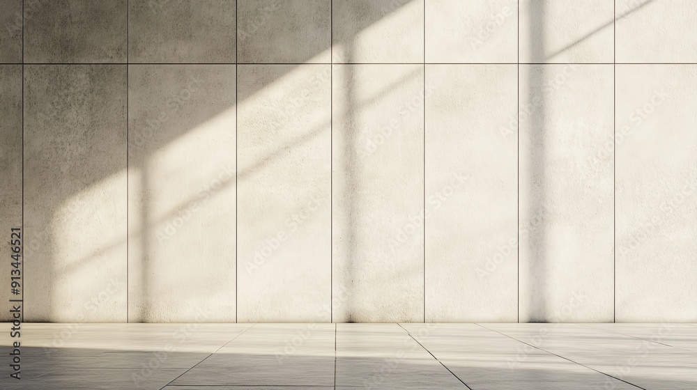Obraz premium Modern background with a sleek, textured wall in neutral tones, ideal for clean and minimalist design themes.