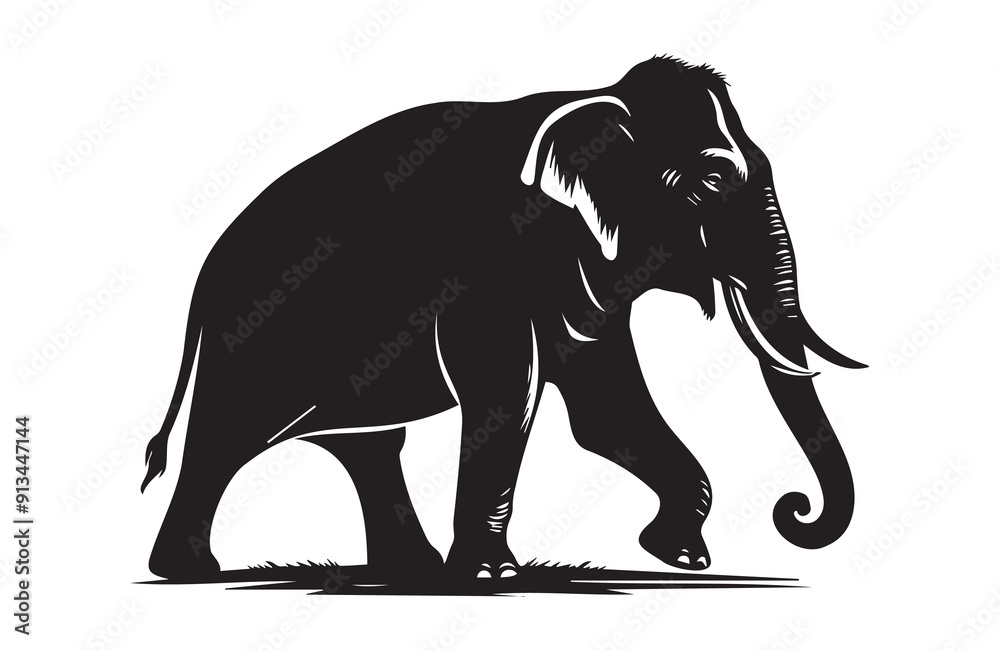 vector silhouette of an Elephant on a white background vector silhouette of an Elephant on a white background