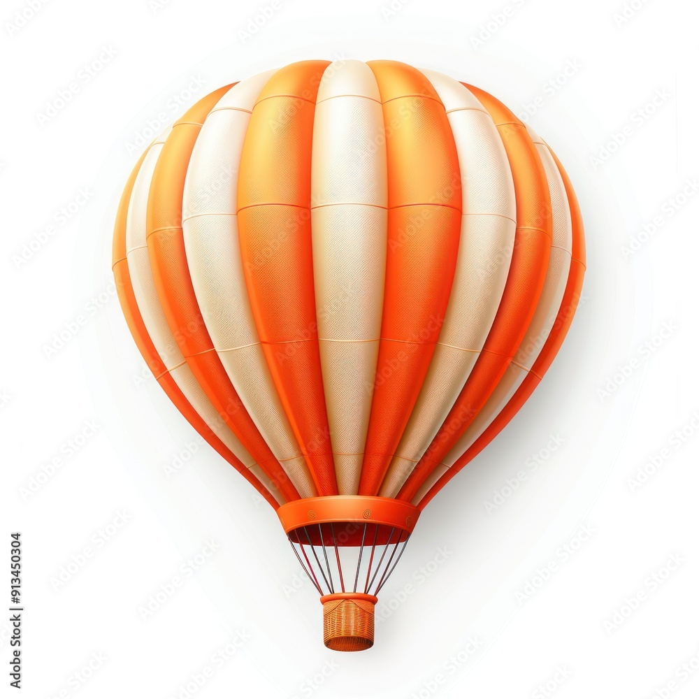 Obraz premium Orange and White Hot Air Balloon