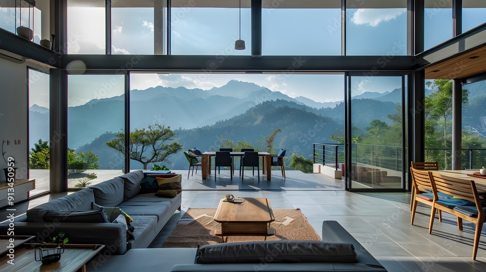 beautiful mountain view from inside the house beautiful mountain view from inside the house