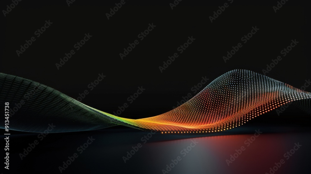 Abstract Wave of Glowing Particles Abstract Wave of Glowing Particles