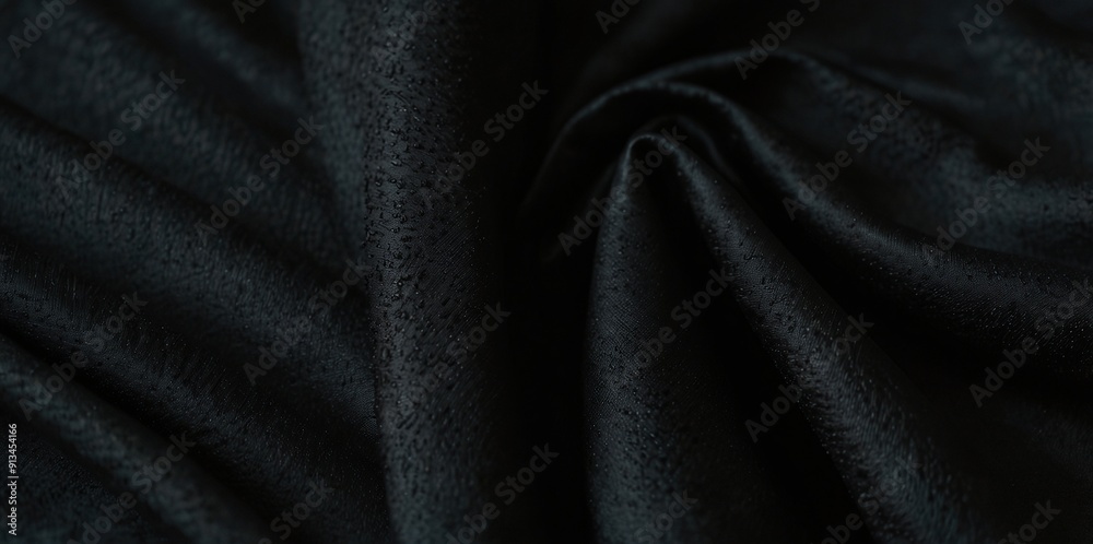 A small dark black pattern on silk fabric creating a textured background with a unique combination of lines colors and shadows perfect for a copy space image A small dark black pattern on silk fabric creating a textured background with a unique combination of lines colors and shadows perfect for a copy space image