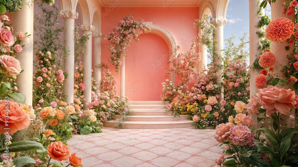 Fototapeta premium Rose Garden Background