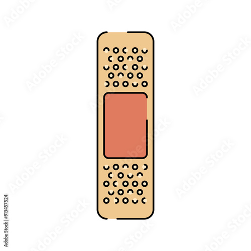 Wound plaster Illustration Isolated om White Background