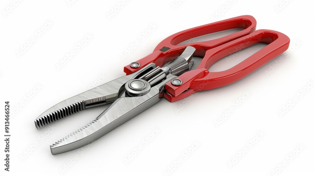 Wire cutters, 3D illustration, realistic, isolated on white background Wire cutters, 3D illustration, realistic, isolated on white background