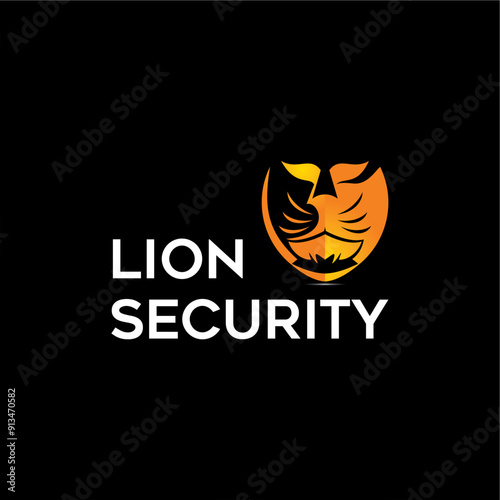 Lion security shield logo design ideas business name editable vector template  royalty free image