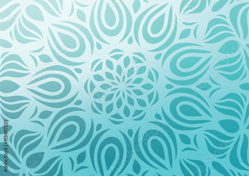 Soft blue mandala natural beauty background