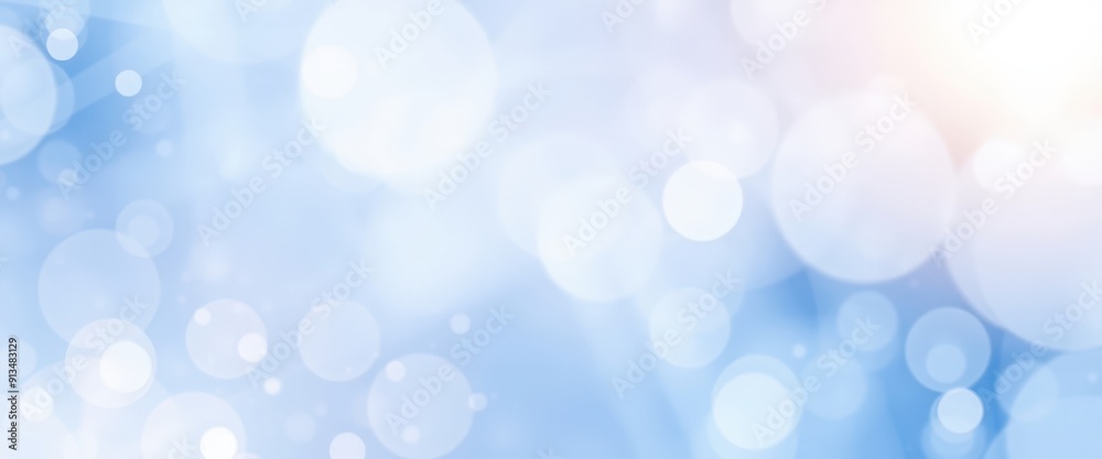 Abstract Blue and White Bokeh Background. Abstract Blue and White Bokeh Background.