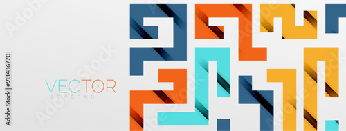 Color bend lines with shadow texture effect. Vector Illustration For Wallpaper, Banner, Background, Card, Book Illustration, landing page