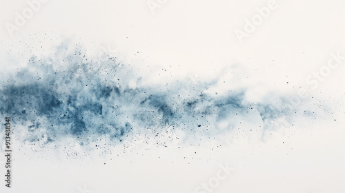 Wallpaper Mural A blue line of smoke with white clouds in the background Torontodigital.ca