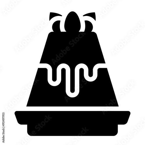 Panna Cotta italian food icon