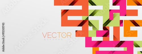 Color bend lines with shadow texture effect. Vector Illustration For Wallpaper, Banner, Background, Card, Book Illustration, landing page