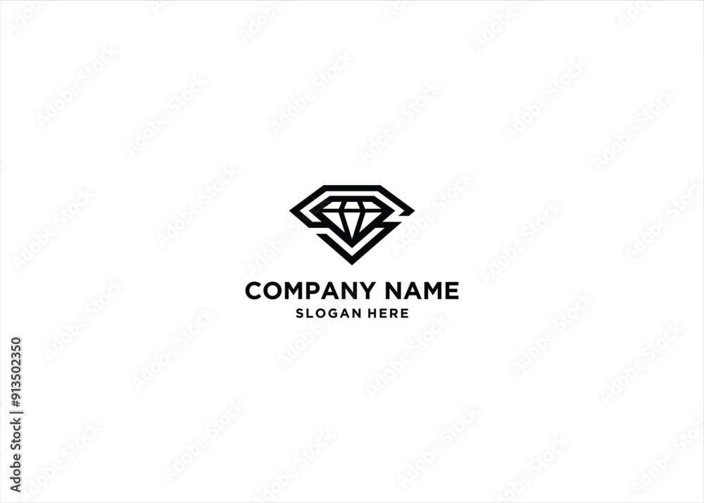 Naklejka premium diamond initial s logo design vector