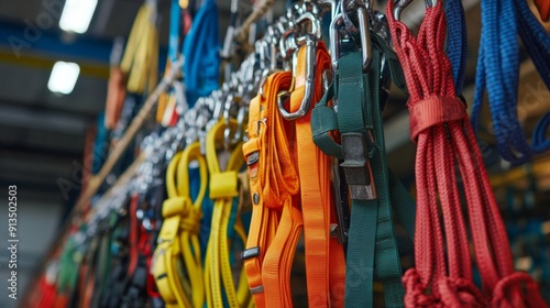 Organized Industrial Safety Harness and Gear for Fall Protection