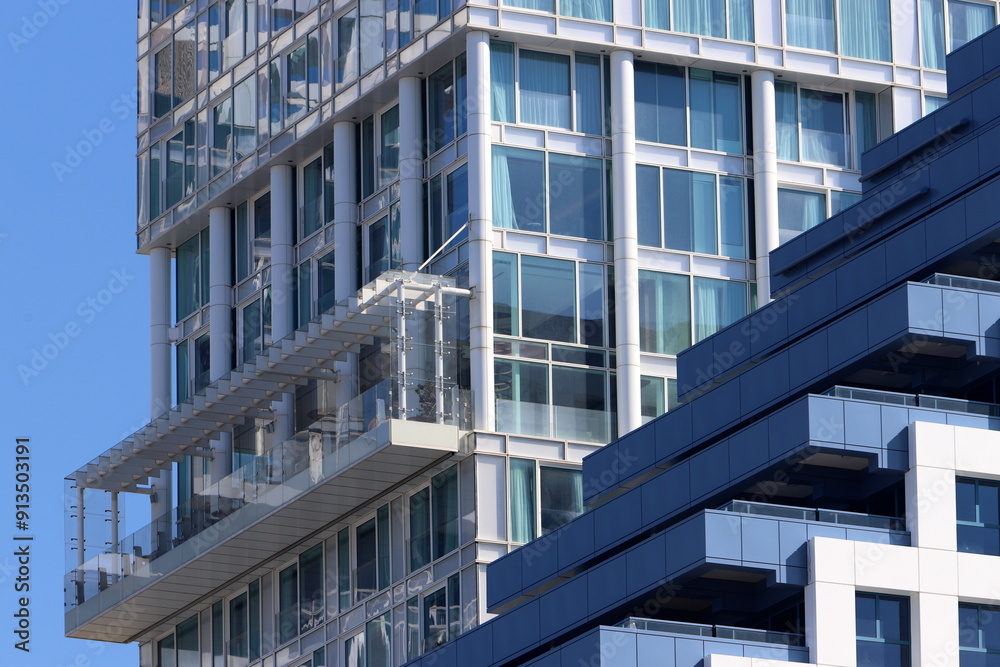 Architectural details of tall buildings and structures close-up. Architectural details of tall buildings and structures close-up.