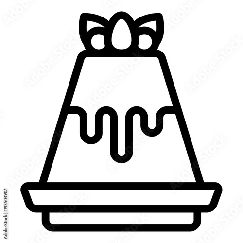 Panna Cotta italian food icon
