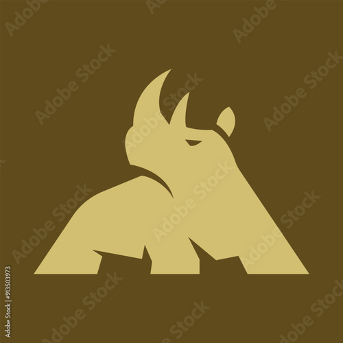 Rhino geometric logo design