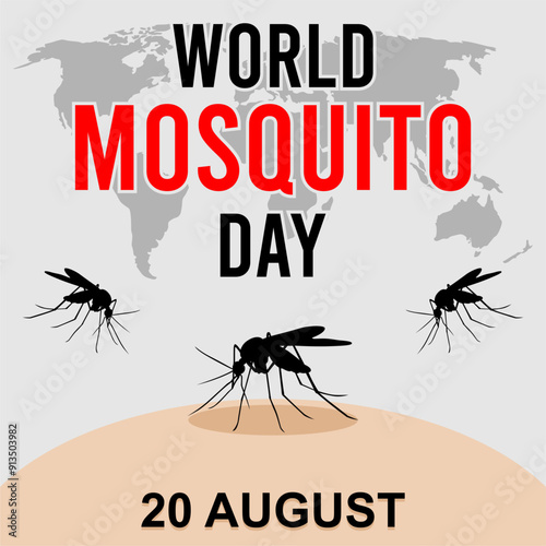 illustration of World mosquito Day background