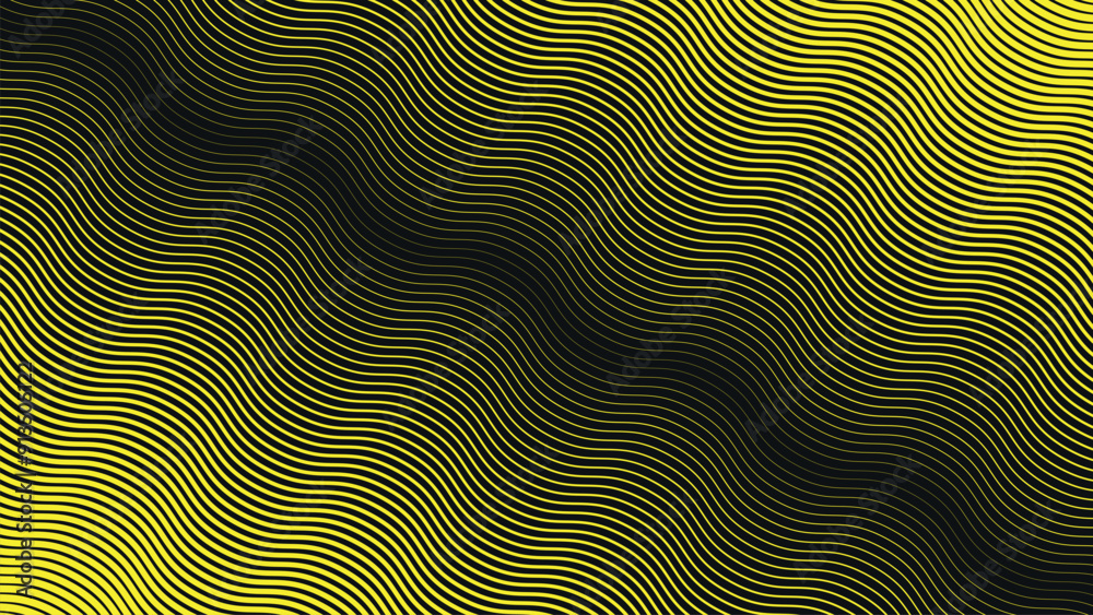 Yellow wave stripes pattern background vector image for backdrop or presentation Yellow wave stripes pattern background vector image for backdrop or presentation