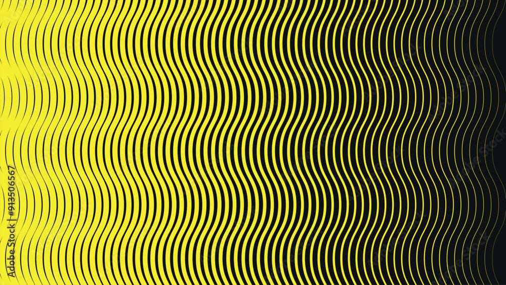 Yellow wave stripes pattern background vector image for backdrop or presentation Yellow wave stripes pattern background vector image for backdrop or presentation