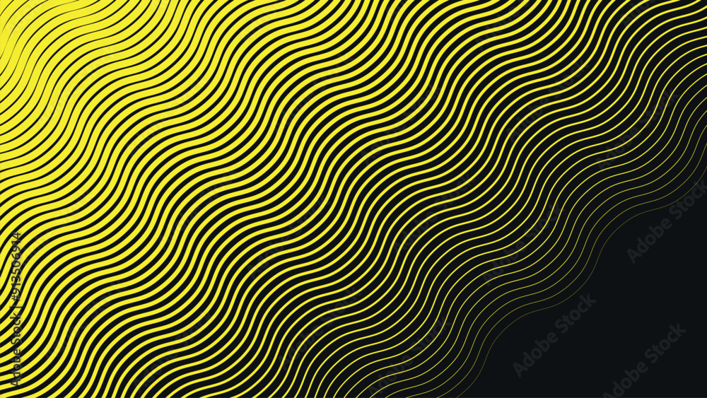 Yellow wave stripes pattern background vector image for backdrop or presentation Yellow wave stripes pattern background vector image for backdrop or presentation