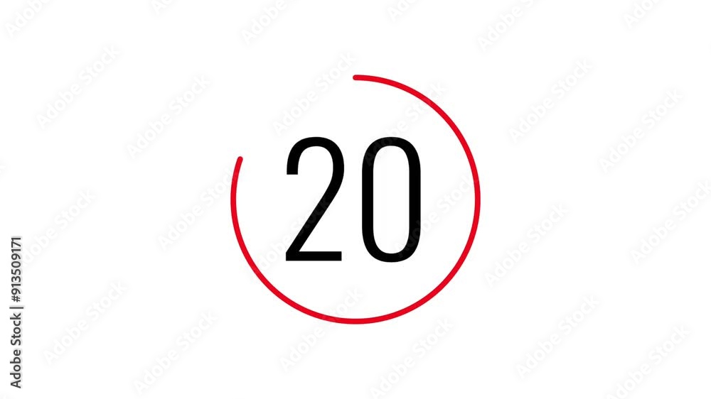 25 seconds countdown timer with red circle on white background suitable for countdowns, deadline reminders, time management concepts, and scheduling 25 seconds countdown timer with red circle on white background suitable for countdowns, deadline reminders, time management concepts, and scheduling