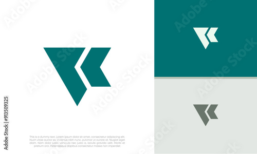 Free Download Initials V logo design. Initial Letter Logo. Innovative high tech logo template.	
 - GFXLoad