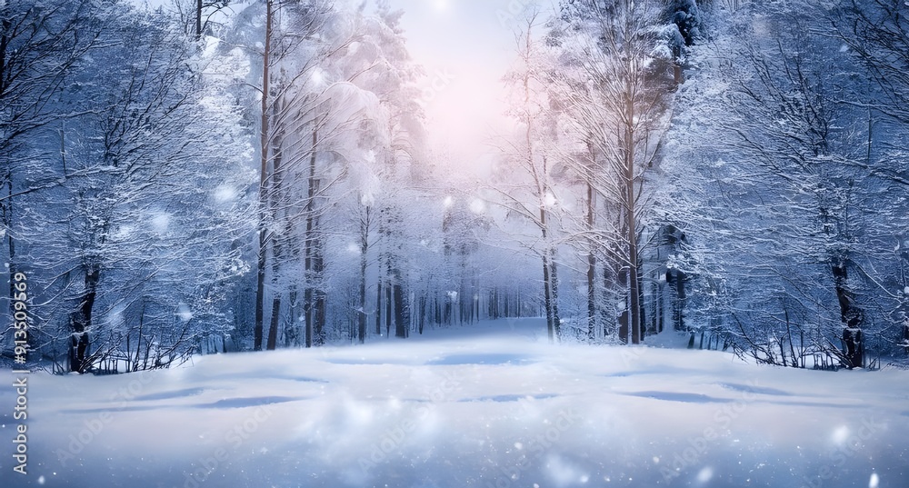 winter landscape with trees and snow winter landscape with trees and snow