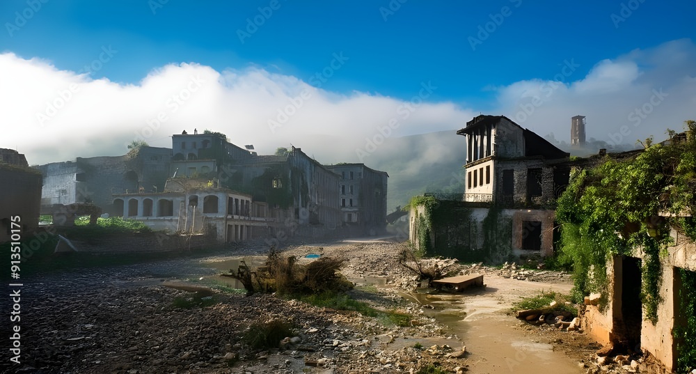 landscape in the village of the country landscape in the village of the country