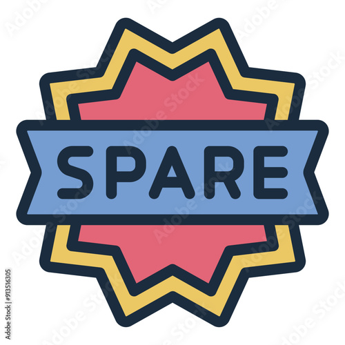 Spare bowling icon representing a successful second attempt