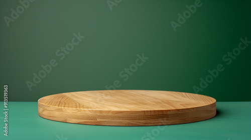 table with green background