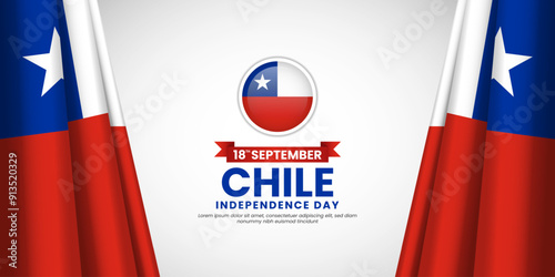 Chile Independence Day. Happy National Holiday September 18 Background Design