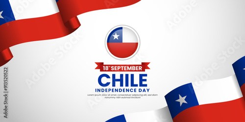 Chile Independence Day. Happy National Holiday September 18 Background Design photo