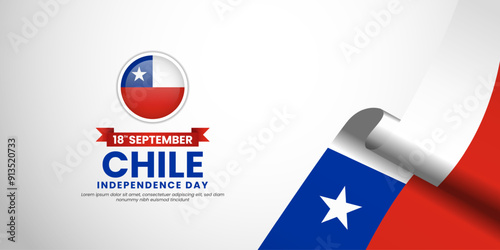 Chile Independence Day. Happy National Holiday September 18 Background Design