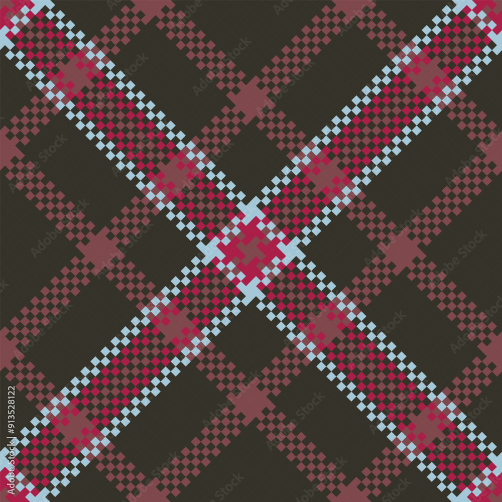 Tartan Plaid Vector Seamless Pattern. Gingham Patterns. Seamless Tartan Illustration Vector Set for Scarf, Blanket, Other Modern Spring Summer Autumn Winter Holiday Fabric Print.