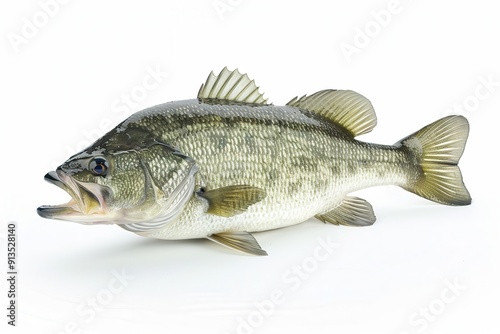 Bass Fish. Trophy Catch Largemouth Bass Fishing in Fresh Water